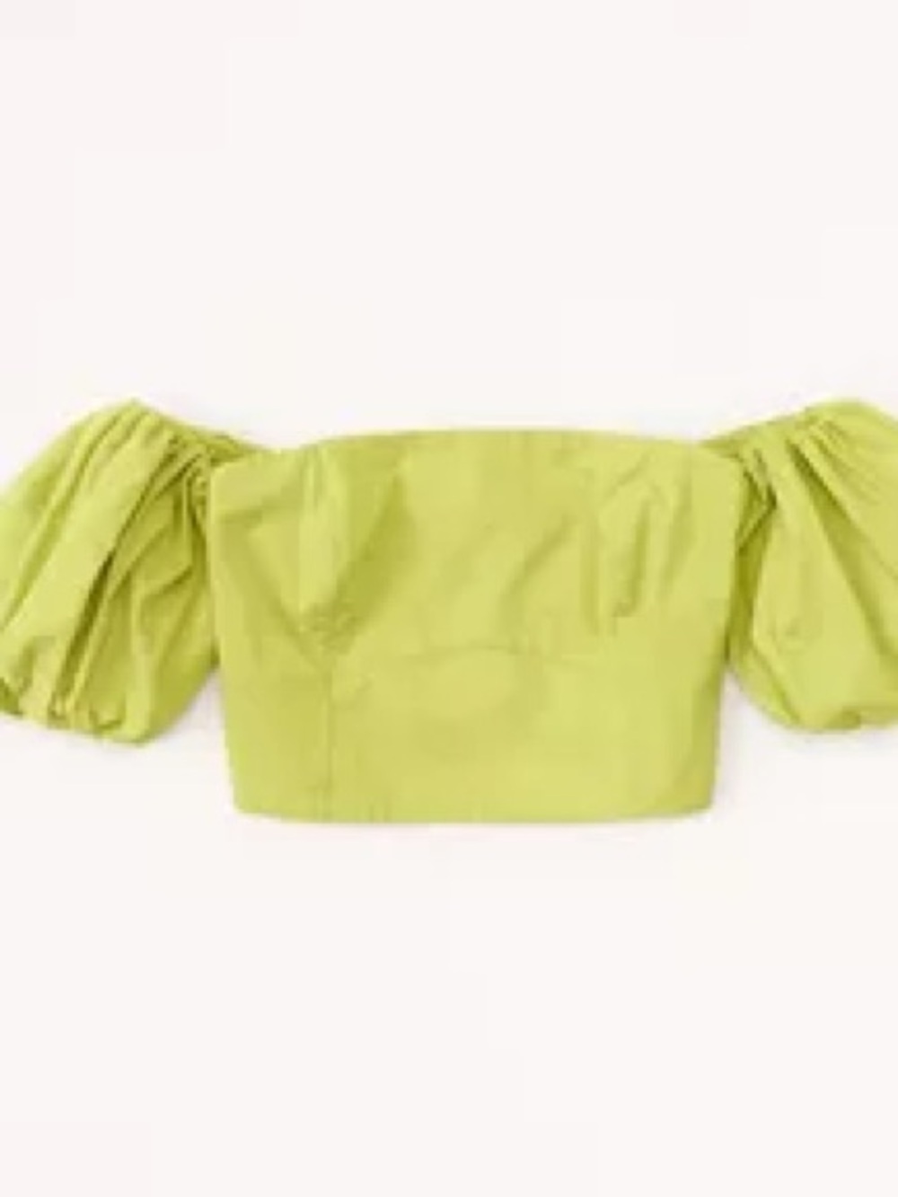 Abercrombie & Fitch Lime Puff Sleeve Blouse